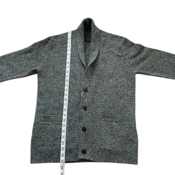 UNTUCKit Emeric Donegal Collared Cardigan Sweater Size S Gray Speckled Grandpa - Picture 11 of 11